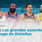 De izquierda a derecha: Jalen Brunson, James Harden, Trae Young y Anthony Davis.