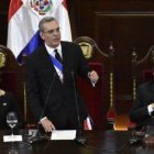 Presidente Luis Abinader cuando rendía cuentas el pasado 27 de febrero (foto archivo). 