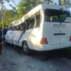 Autobus escolar accidentado en Hato Mayor. Fuente externa