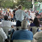 (foto) Rafael Vásquez (Fiquito) habla en la actividad.