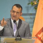 Román Andrés Jáquez Liranzo, presidente JCE, durante sus palabras en el acto.