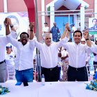 Miguel Vargas Maldonado brinda apoyo a Omar Fernández por la senaduría del Distrito Nacional.