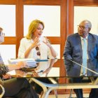 El rector el maestro Editrudis Beltrán Crisóstomo y la ministra de Cultura, Milagros Germán.