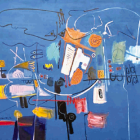 Alberto Ulloa. Azul Picasso. Acrílica sobre tela, 80x80 pulgadas, 1991. Colección LFC.