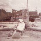 Fortaliza del Ejército, al fondo, en Pedernales, destruida por el huracán Inés en 1866