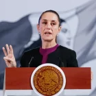 Fotografía de archivo de la presidenta de México, Claudia Sheinbaum en una rueda de prensa. EFE/ Mario Guzmán

