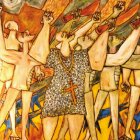 Antonio Guadalupe. La Beata de Palma Sola. Mixta sobre tela, 48x58 pulgadas, 2020.