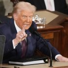 President Donald Trump addresses a joint session of Congress at the Capitol in Washington, Tuesday, March 4, 2025. (AP Photo/Ben Curtis)