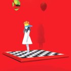  Juan Carlos Reyes. Sin título. Óleo sobre lino transparente, 70x 70 pulgadas, 2025.