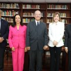  Juan Daniel Balcalcer, Emilia Pereyra, José  Alcántara, Ana Corripio  de Barceló,  de la Fundación Corripio y Juan Carlos Mieses  Fotos: Duany Núñez
