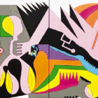  Luís Cruz Azaceta. Mutación 999. Acrílica sobre tela, 48x96 pulgadas, 2020.