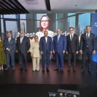 Ejecutivos del Banreservas durante el lanzamiento.