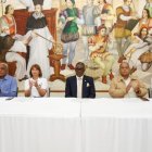 Desde  izq., Carlos Julio Sánchez, Rosalía Pérez, Pablo Valdez, Julio Gómez y Franklin Severino.