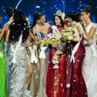 Fátima Bosh, nueva Miss Universo celebra junto a sus compañeras el triunfo
