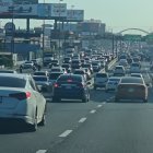 Tránsito en Santo Domingo en Viernes Negro.