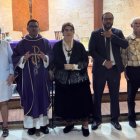 Ramón Rivas, Dania Goris de Rivas, el padre Ramón Alberto Núñez Holguín, Virginia Goris, Pável Rivas Goris, Danilo Goris Rodríguez y Yamari de Goris.