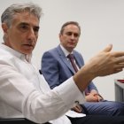 El embajador de la Unión Europea en el país,  Raúl Fuentes Milani, junto a  el jefe de la Delegación de la Unión Europea, Stefaan Pauwels.