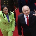 La presidenta Delcy Rodríguez y Diosdado Cabello. EFE