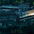 Vista aérea del accidente de trenes cerca de Adamuz (Córdoba) este lunes.-EFE/ Guardia Civil