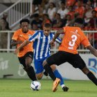 Acción de un  partido  entre ek Cibao FC y O&MJ, en la jornada de la LDF.