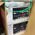 Un televisor que Aduanas dijo incautó.