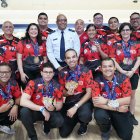 Los bolicheros de la FARD, junto a su entrenador Gregory Morìn,