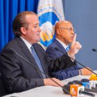 El presidente del PRM, José Ignacio Paliza; y el presidente de la Cámara de Diputados, Alfredo Pacheco