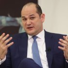 Adolfo López, director ejecutivo del Instituto Nacional de Bienestar Estudiantil (Inabie) durante el Almuerzo.   hoy/JOSE DE LEON.