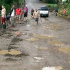 Carretera turística Tenares- Gaspar Hernández, en franco deterioro y que es una de las principales demandas de las organizaciones sociales y populares de la provincia Hermanas Mirabal.