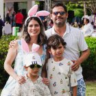Nicole Rizik, Javier Batista y sus hijos Milo y Javier Nicolás.