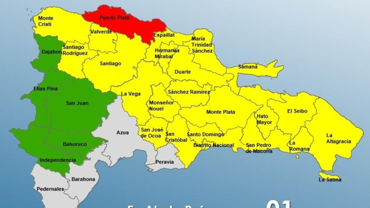 Puerto Plata volvió a estar en alerta roja la noche de este lunes por los efectos provocados por la vaguada.