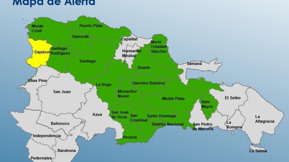Mapa de alertas por lluvias