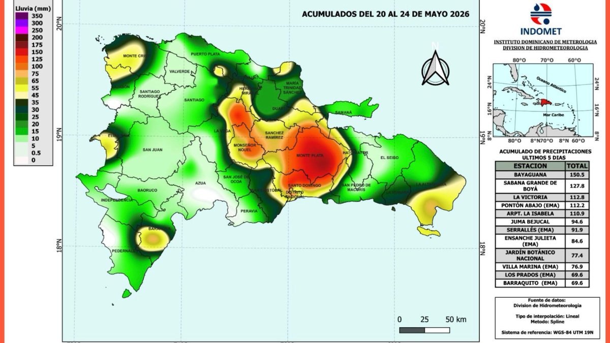 ¿Dónde ha llovido más en los últimos cinco días? Indomet revela acumulados registrados por vaguada