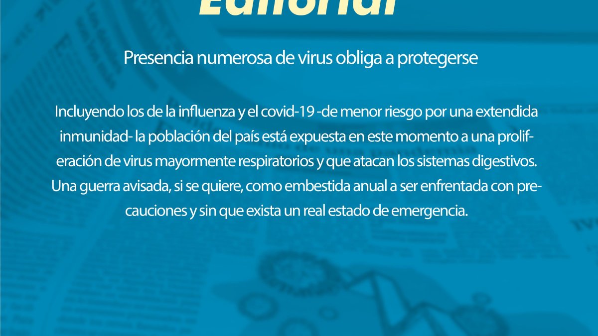 Presencia numerosa de virus obliga a protegerse