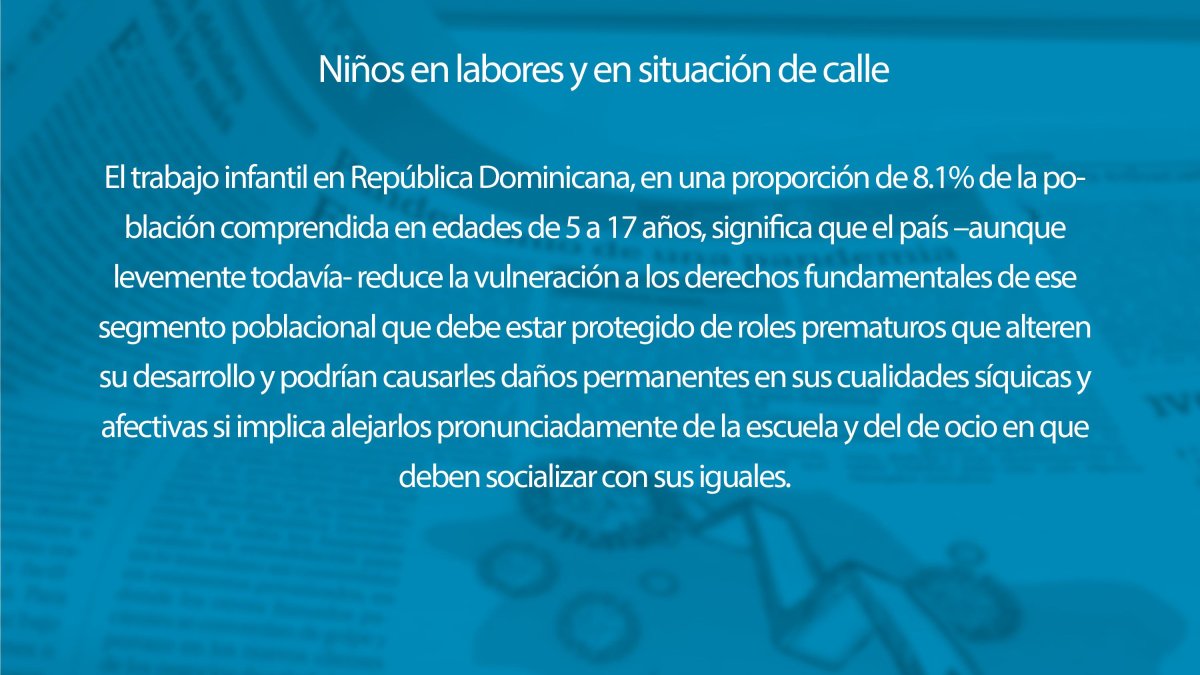 Niños en labores y en situación de calle