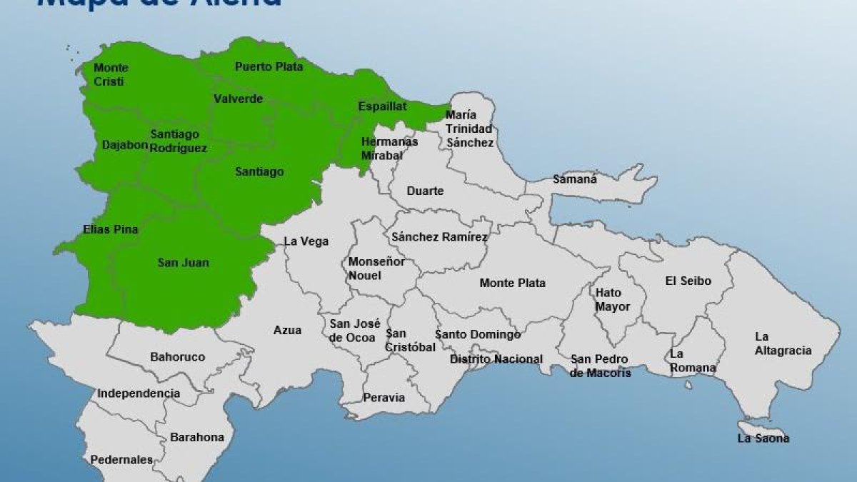COE coloca nueve provincias en alerta verde