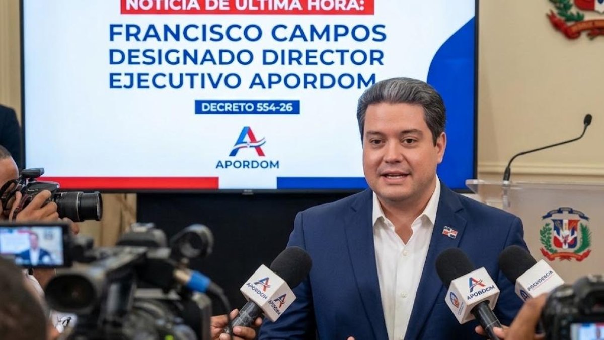 El presidente de la República, Luis Abinader, nombró a Francisco Alejandro Campos Álvarez como nuevo director ejecutivo de la Autoridad Portuaria Dominicana (APORDOM),