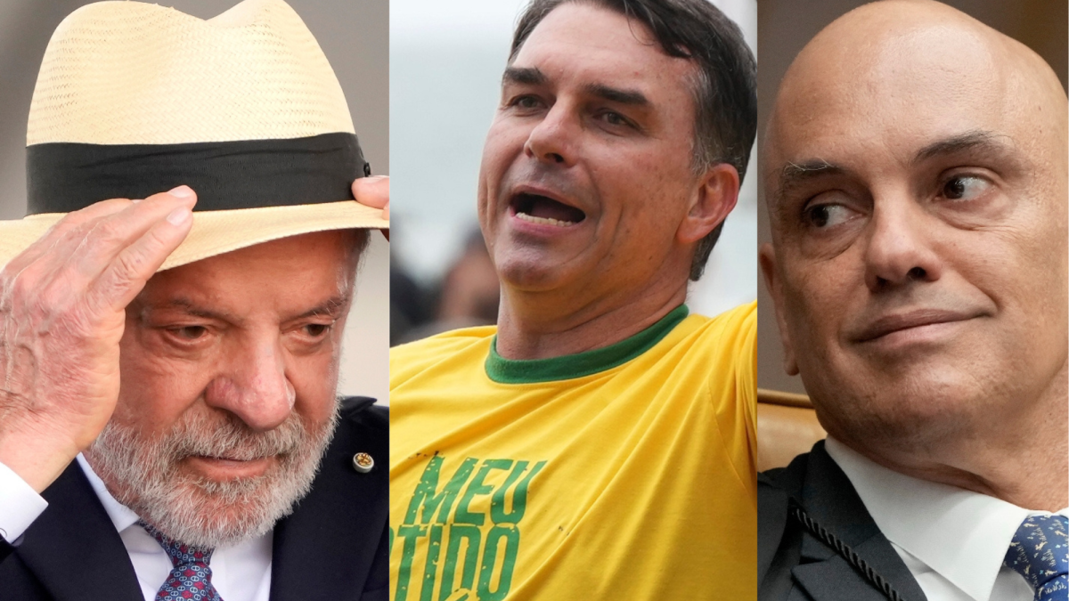 Lula Da Silva, Flavio Bolsonaro y Alexandre de Moraes juez vinculado