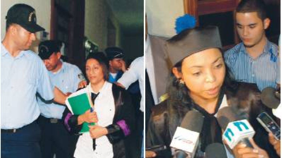 La jueza Margarita Cristo a la salida de la audiencia y la fiscal del DN, Yeni Berenice Reynoso. Josue Grullon. Archivo.