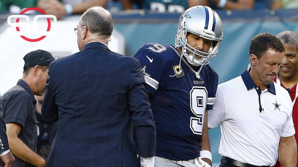 Tony Romo no pasará por quirófano pero se perderá entre seis y siete