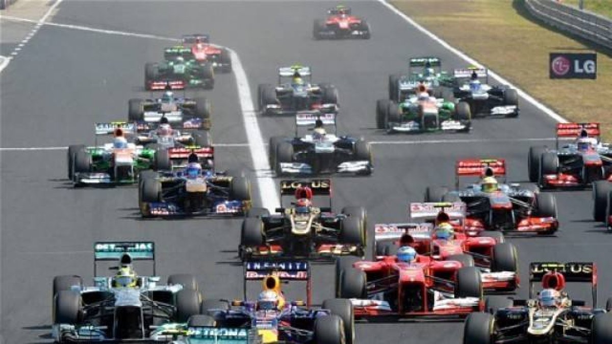 Carrera Fórmula Uno. Foto de archivo.