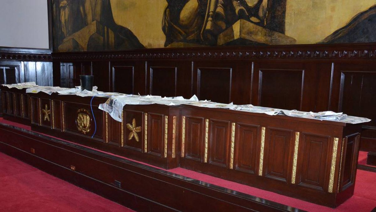 En Congreso Nacional avanzan trabajos de remozamiento previo al acto de rendición de cuentas del presidente  Danilo Medina
En el Congreso Nacional se dan los últimos toques a los trabajos preparativos de los actos conmemorativos del 174 aniversario de la Independencia Nacional a realizarse el próximo martes 27 de febrero. Hoy/Fuente Externa 21/2/18