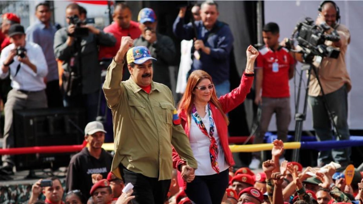 Presidente de Venezuela, Nicolás Maduro, y su esposa/AP
