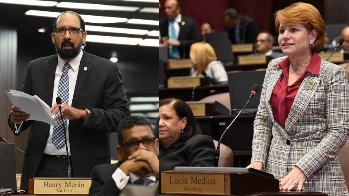 Diputados-PLD-Lucia-Medina-y-Henry-Merán-discuten