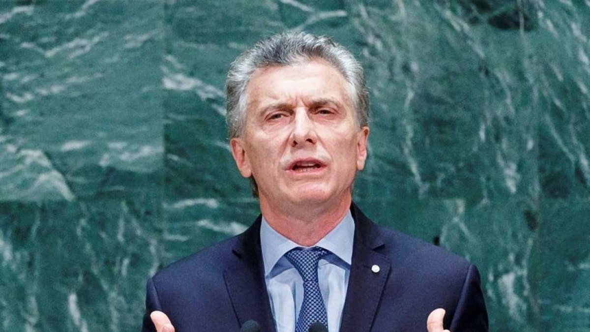 New York (United States), 24/09/2019.- Argentina'Äôs President Mauricio Macri addresses the General Debate of the 74th session of the General Assembly of the United Nations at United Nations Headquarters in New York, New York, USA, 24 September 2019. The annual meeting of world leaders at the United Nations runs until 30 September 2019. (Estados Unidos, Nueva York) EFE/EPA/JUSTIN LANE