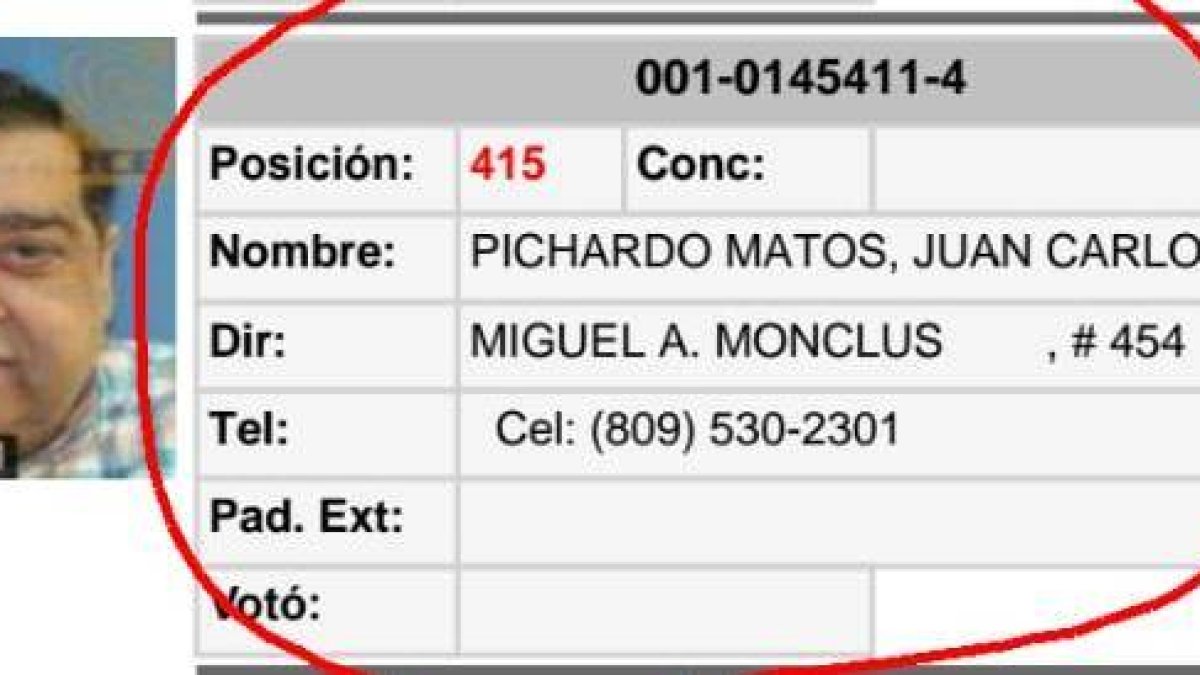 La Alianza por la Democracia (APD) mostró la inclusión del fenecido humorista Juan Carlos Pichardo en el padrón de las elecciones del domingo