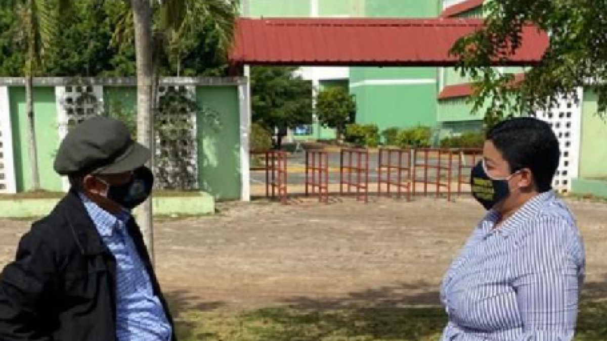 Manuel Jiménez durante su visita al Hipódromo.