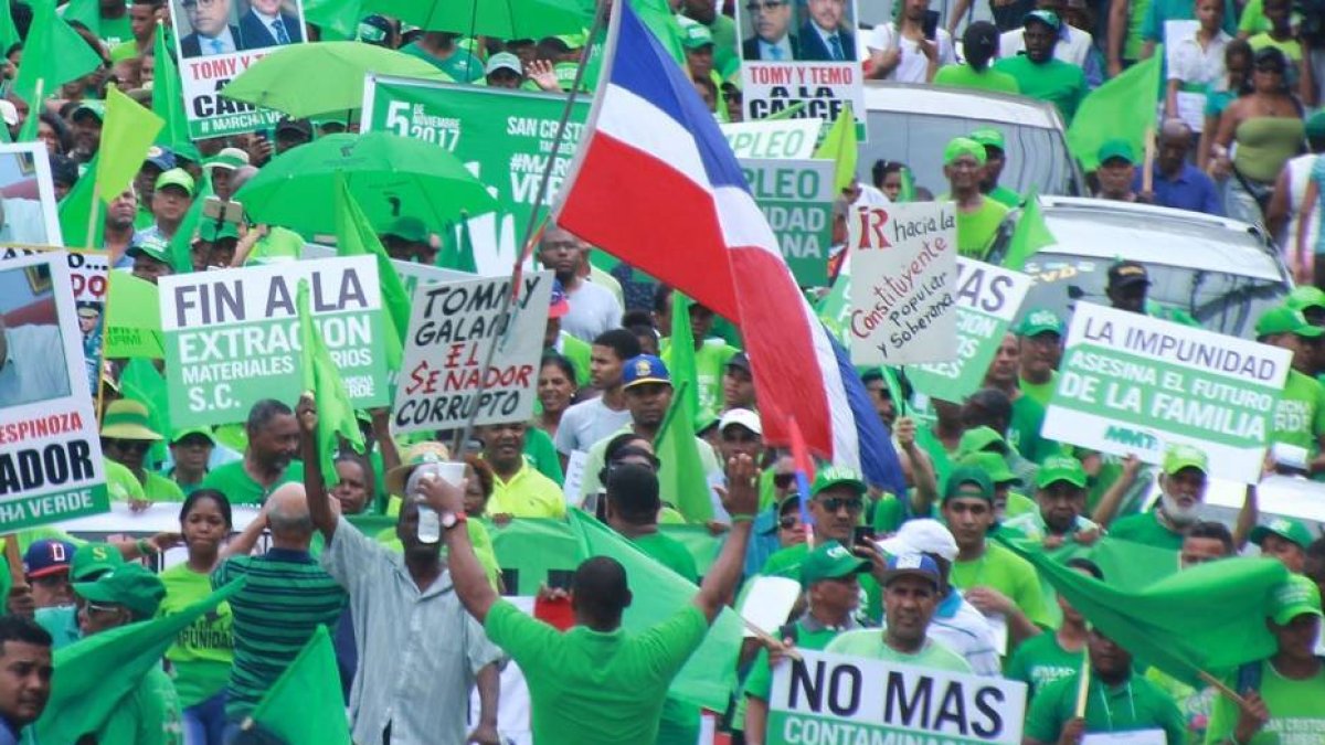 Marcha verde en san cristobal. Foto: Elieser Tapia.