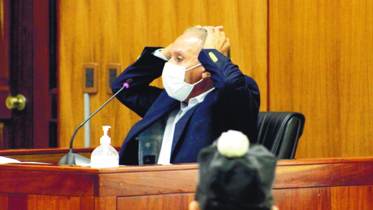 Hoy continua el caso de Odebrecht donde hoy expuso el acusado de ofrecer el dinero supuestamente, por soborno , en foto : Ángel Rondón HOY Duany Nuñez 4-5-2021