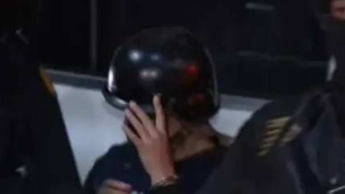 Imágenes de la llegada de Marte al Palacio de Justicia (Noticias SIN).